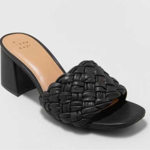 a new day Shoes - Women's Dorothy Slide 2.5” Heels with woven front detail- A New Day